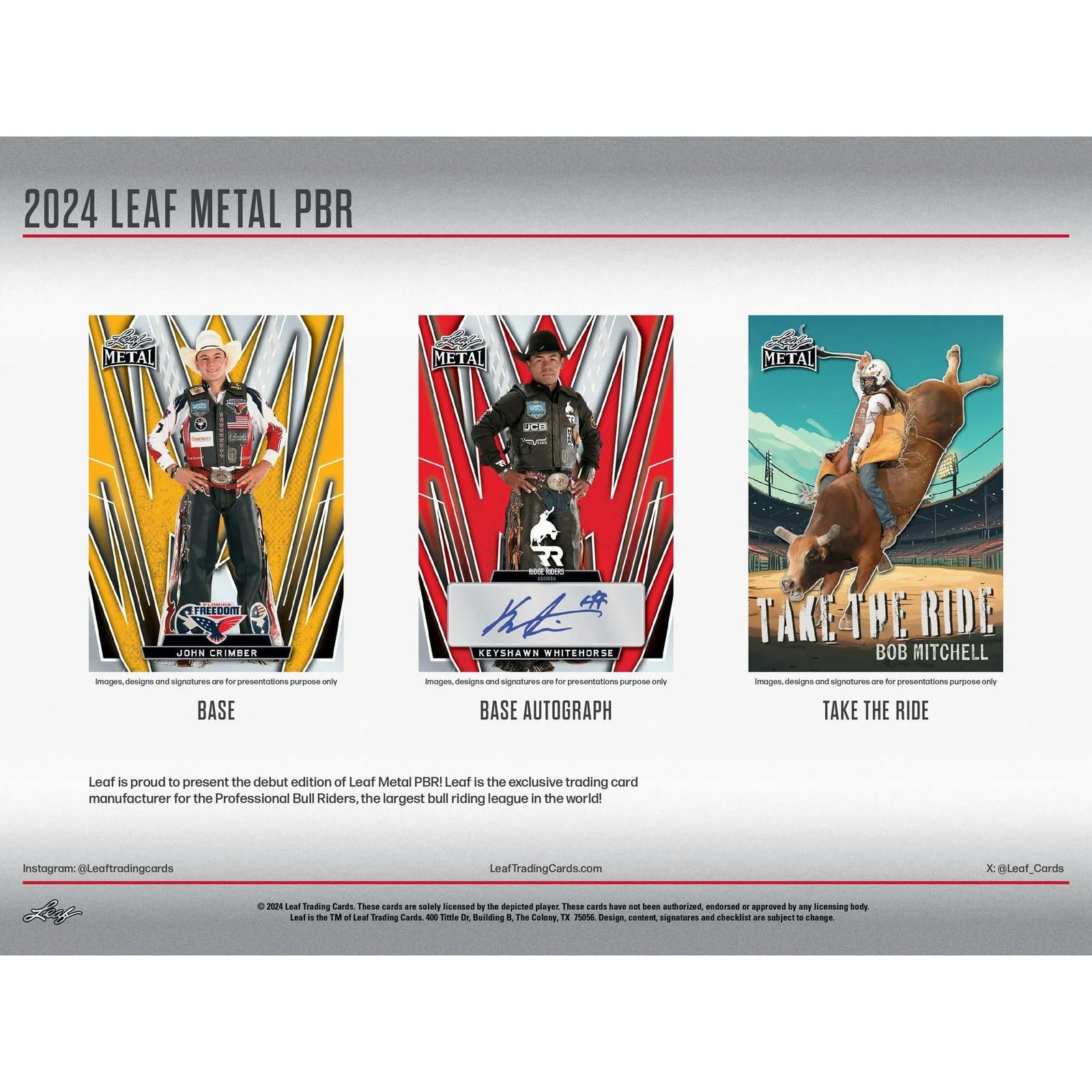 DRAFT - 2024 Leaf Metal Professional Bull Riders Hobby Box