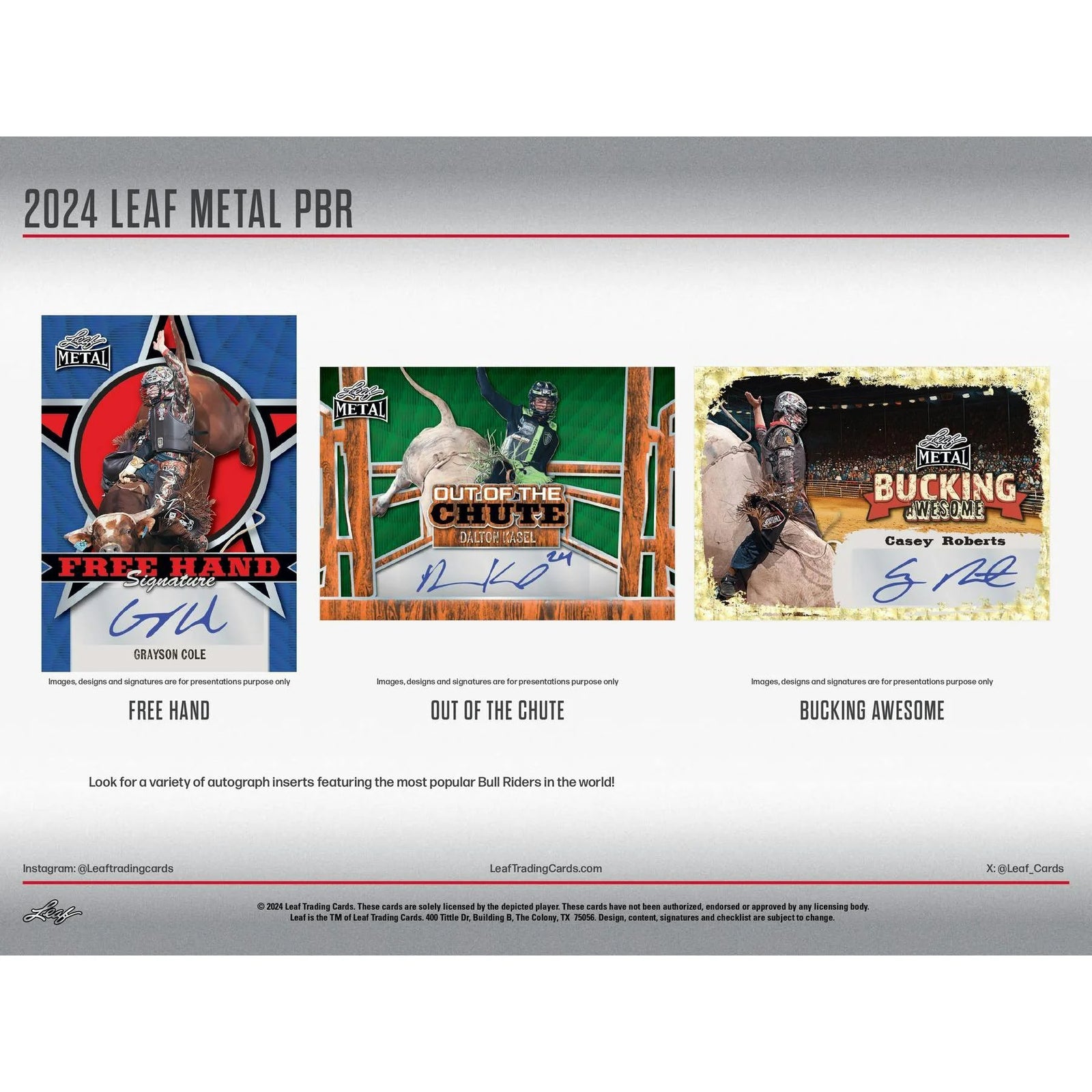 DRAFT - 2024 Leaf Metal Professional Bull Riders Hobby Box
