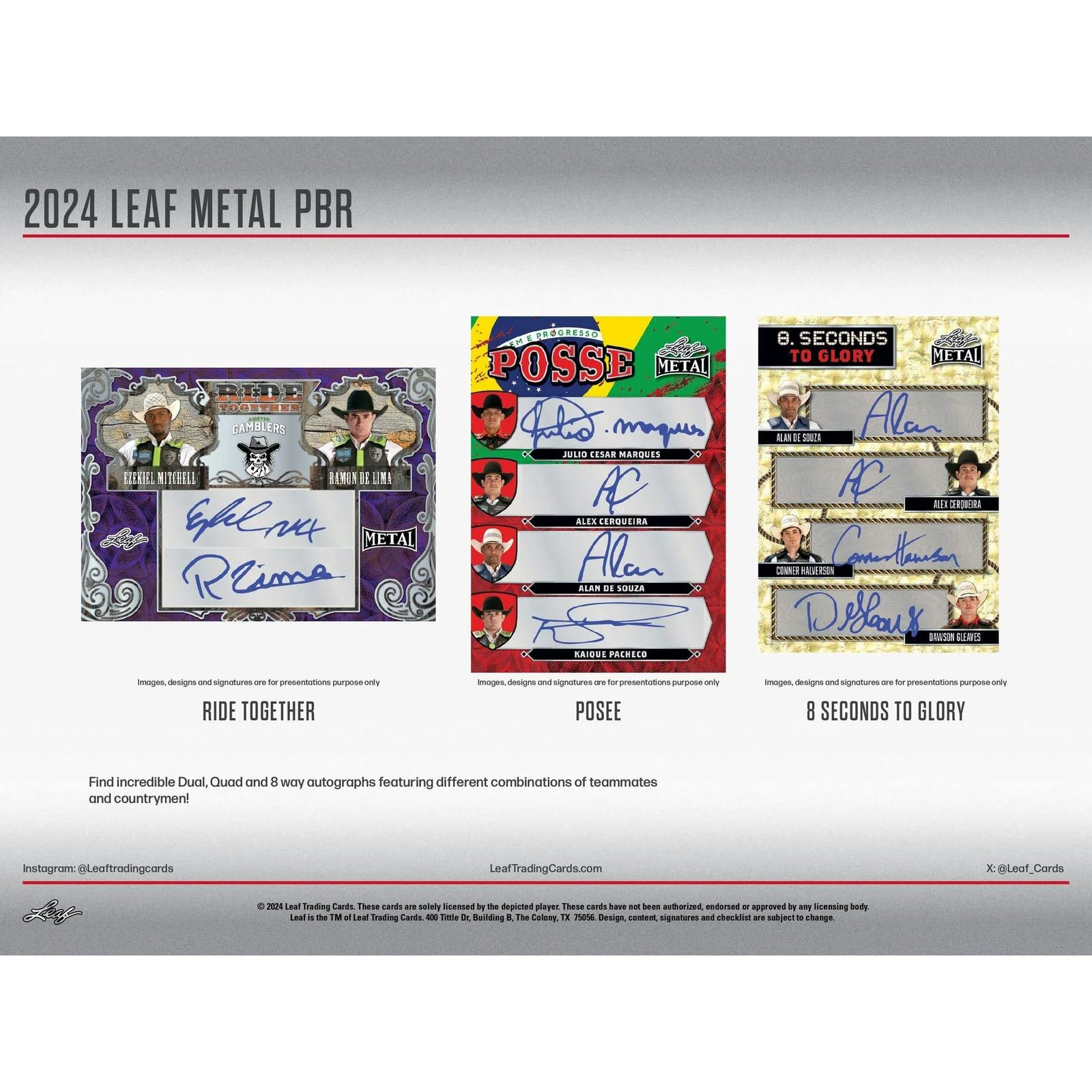 DRAFT - 2024 Leaf Metal Professional Bull Riders Hobby Box