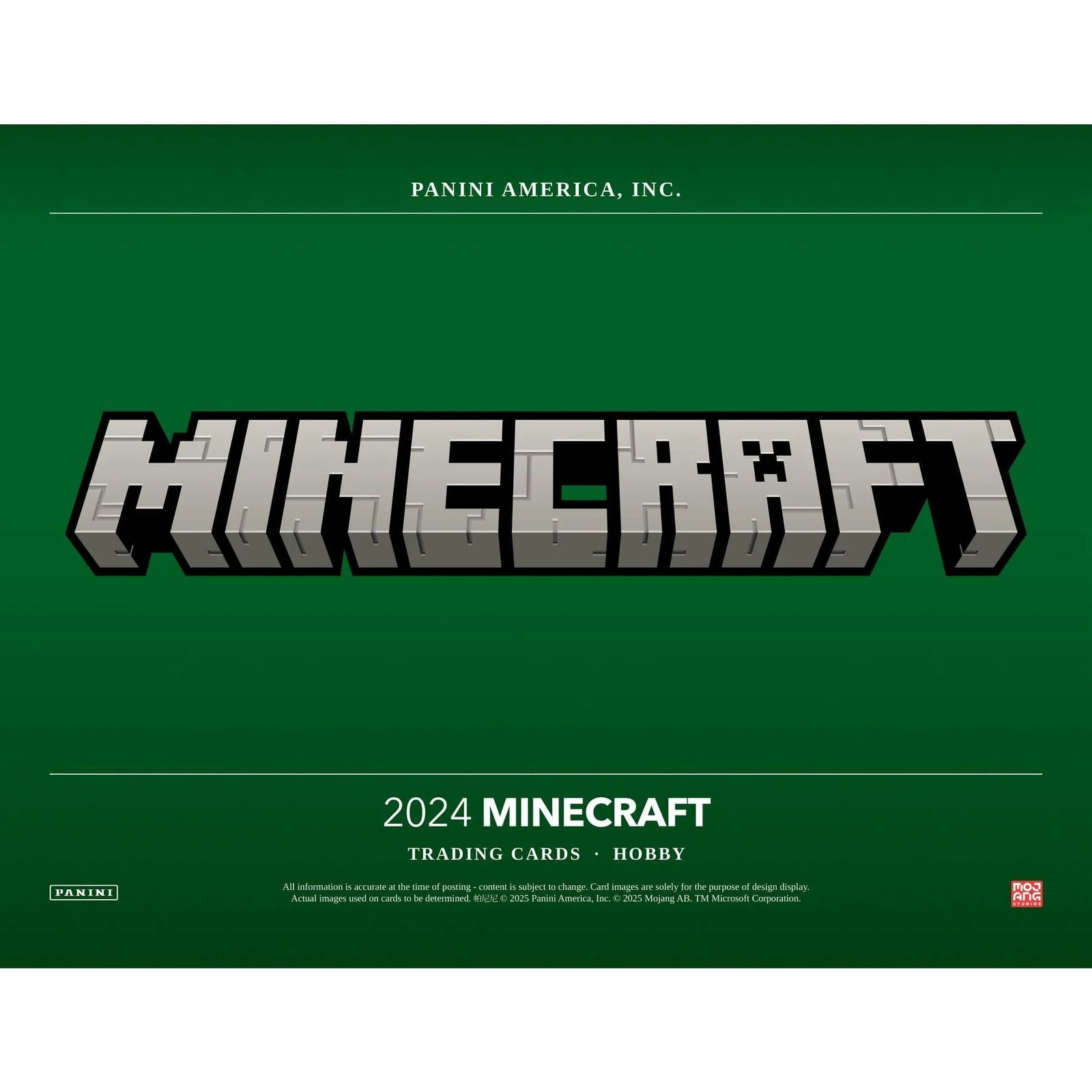 DRAFT - 2024 Panini Minecraft Hobby Preferred Box | Trading Card Set
