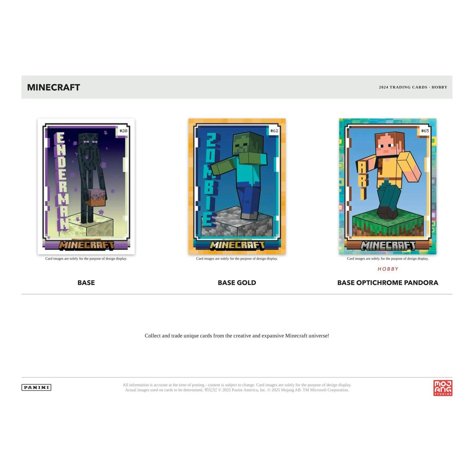 DRAFT - 2024 Panini Minecraft Hobby Preferred Box | Trading Card Set