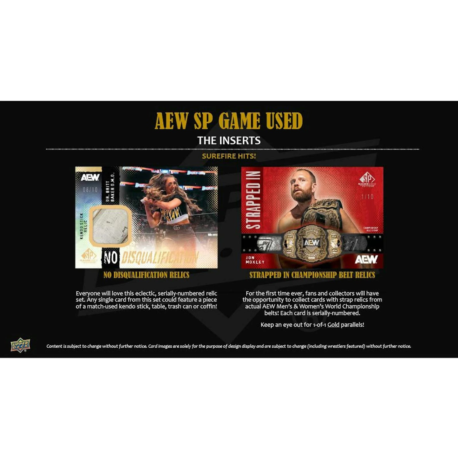DRAFT - 2025 Upper Deck AEW SP Game Used Wrestling Hobby | 18-Box Case | dacardworld:BV590S0JQU