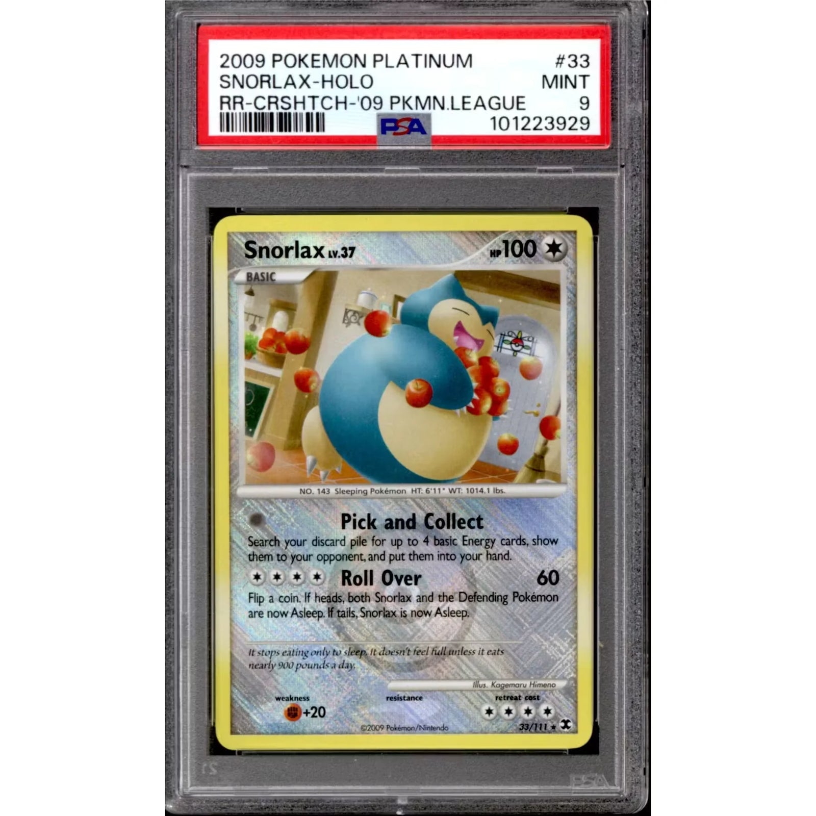 Pokemon Snorlax Rising Rivals League Promo | PSA 9 Reverse Holo