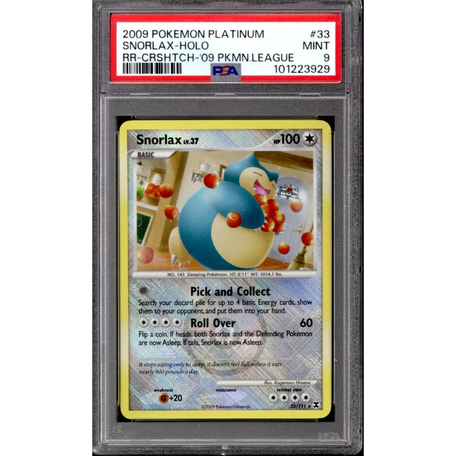 Pokemon Snorlax Rising Rivals League Promo | PSA 9 Reverse Holo