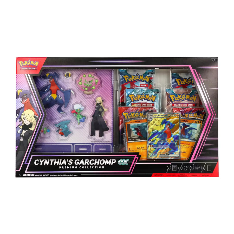 Cynthia's Garchomp ex Premium Collection Box | 6 Booster Packs (Ships Sealed Only)