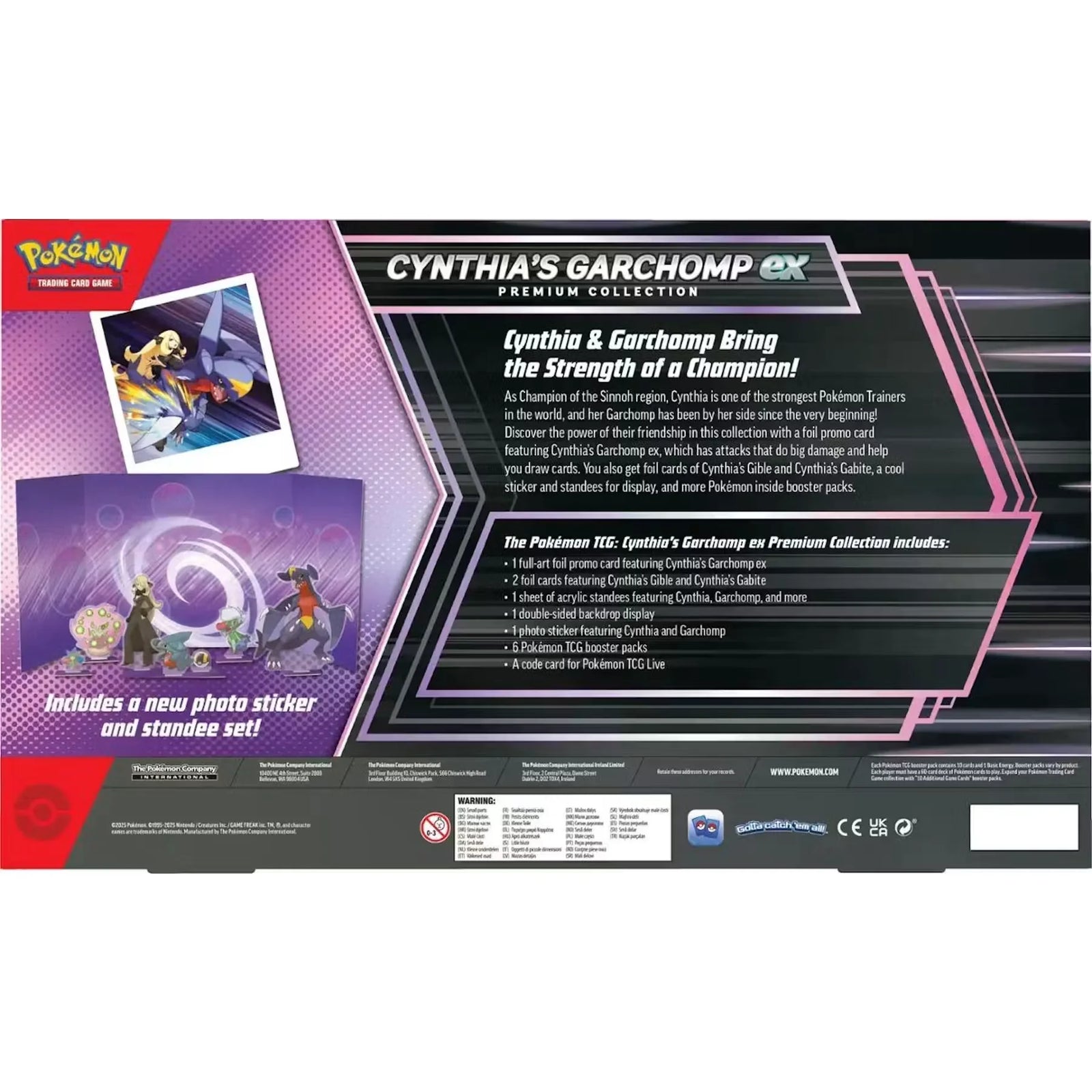 Cynthia's Garchomp ex Premium Collection Box | 6 Booster Packs (Ships Sealed Only)
