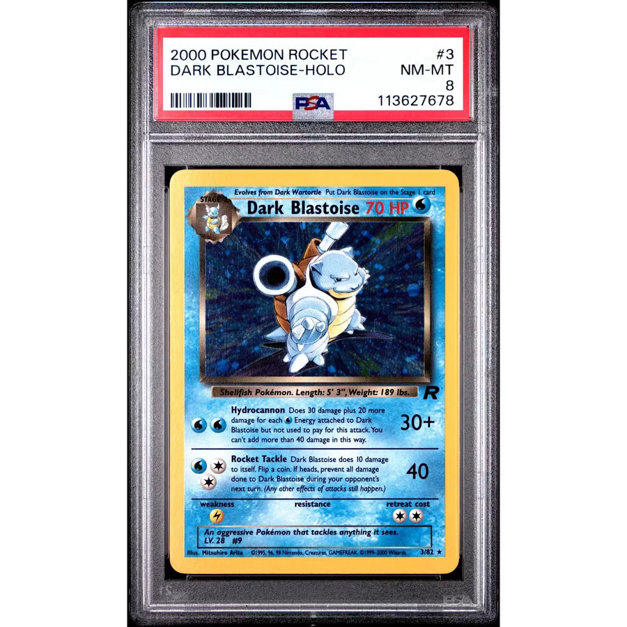 Pokemon Team Rocket Dark Blastoise 3/82 | PSA 8