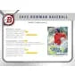 2022 Bowman Baseball Hobby 12-Box Case (Ships Sealed Only) - D