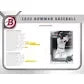 2022 Bowman Baseball Hobby 12-Box Case (Ships Sealed Only) - D