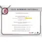 2022 Bowman Baseball Hobby 12-Box Case (Ships Sealed Only) - D