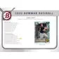2022 Bowman Baseball Hobby Jumbo 8-Box Case | Prospect & Autograph (Ships Sealed Only)