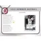 2022 Bowman Baseball Hobby Jumbo 8-Box Case | Prospect & Autograph (Ships Sealed Only)