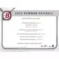 2022 Bowman Baseball Hobby Jumbo Box | 3 Autographs (Ships Sealed Only)