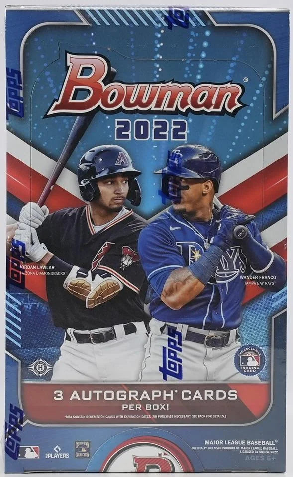 2022 Bowman Baseball Hobby Jumbo Box | 3 Autographs (Ships Sealed Only)