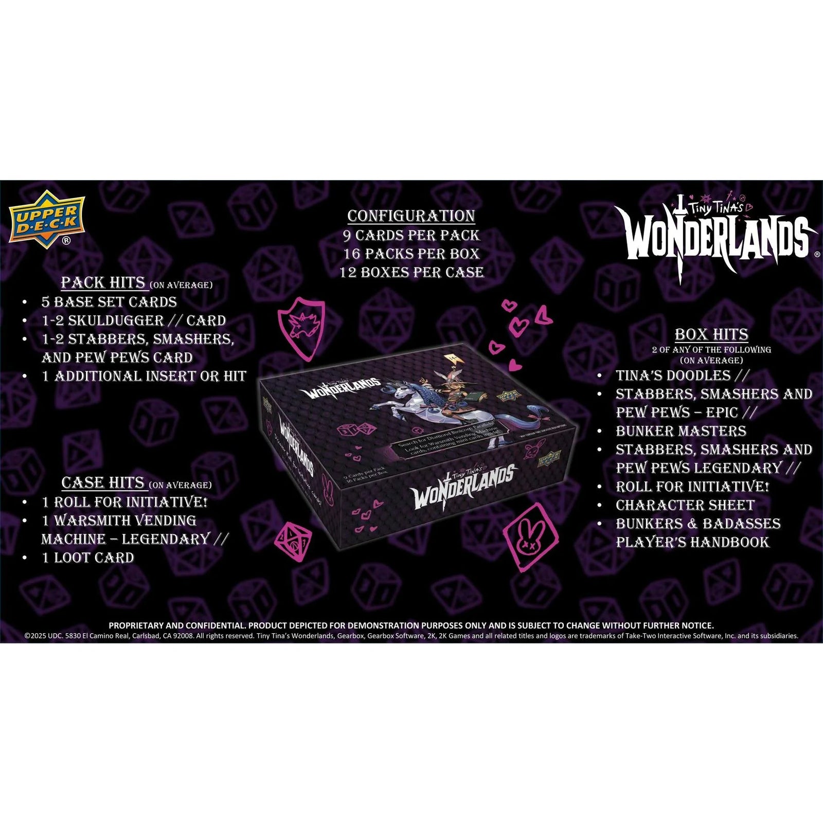 DRAFT - 2025 Upper Deck Tiny Tina's Wonderlands Hobby 12-Box Case