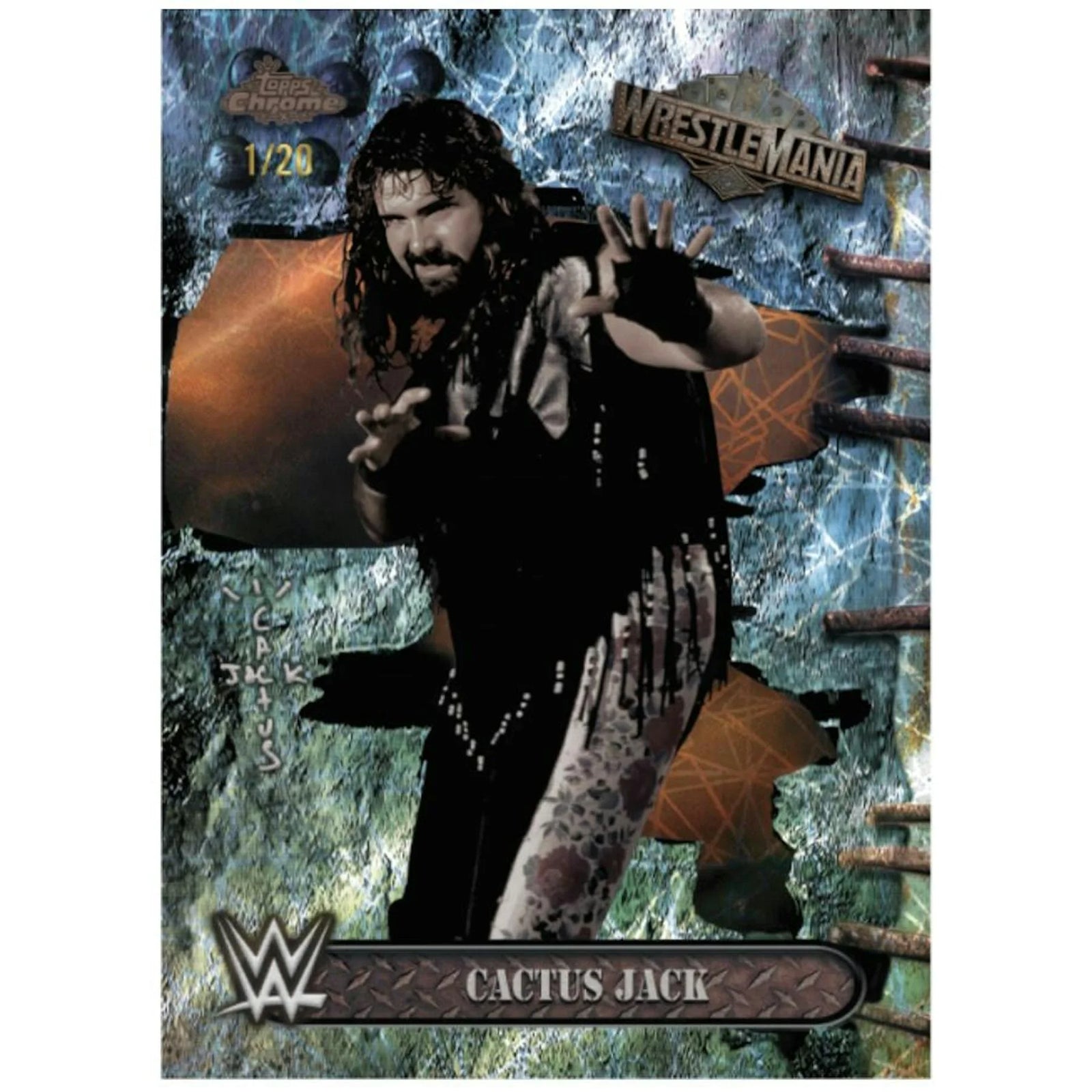 DRAFT - 2025 Topps Chrome WWE Cactus Jack 5-Box Case | WrestleMania Exclusive