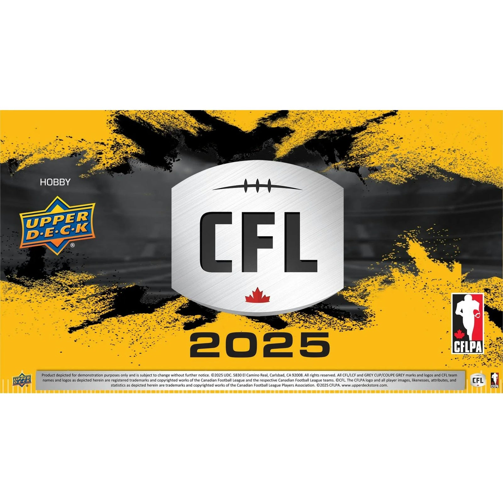 DRAFT - New 2025 Upper Deck CFL Canadian Football League Hobby 20-Box Case
