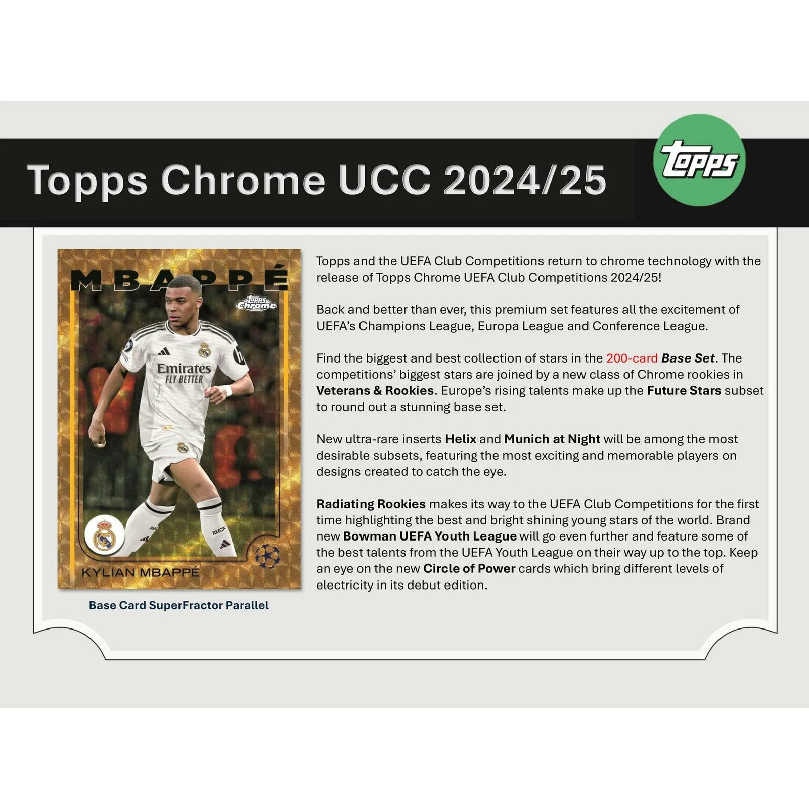 DRAFT - 2024/25 Topps Chrome UEFA Club Competitions Hobby Box
