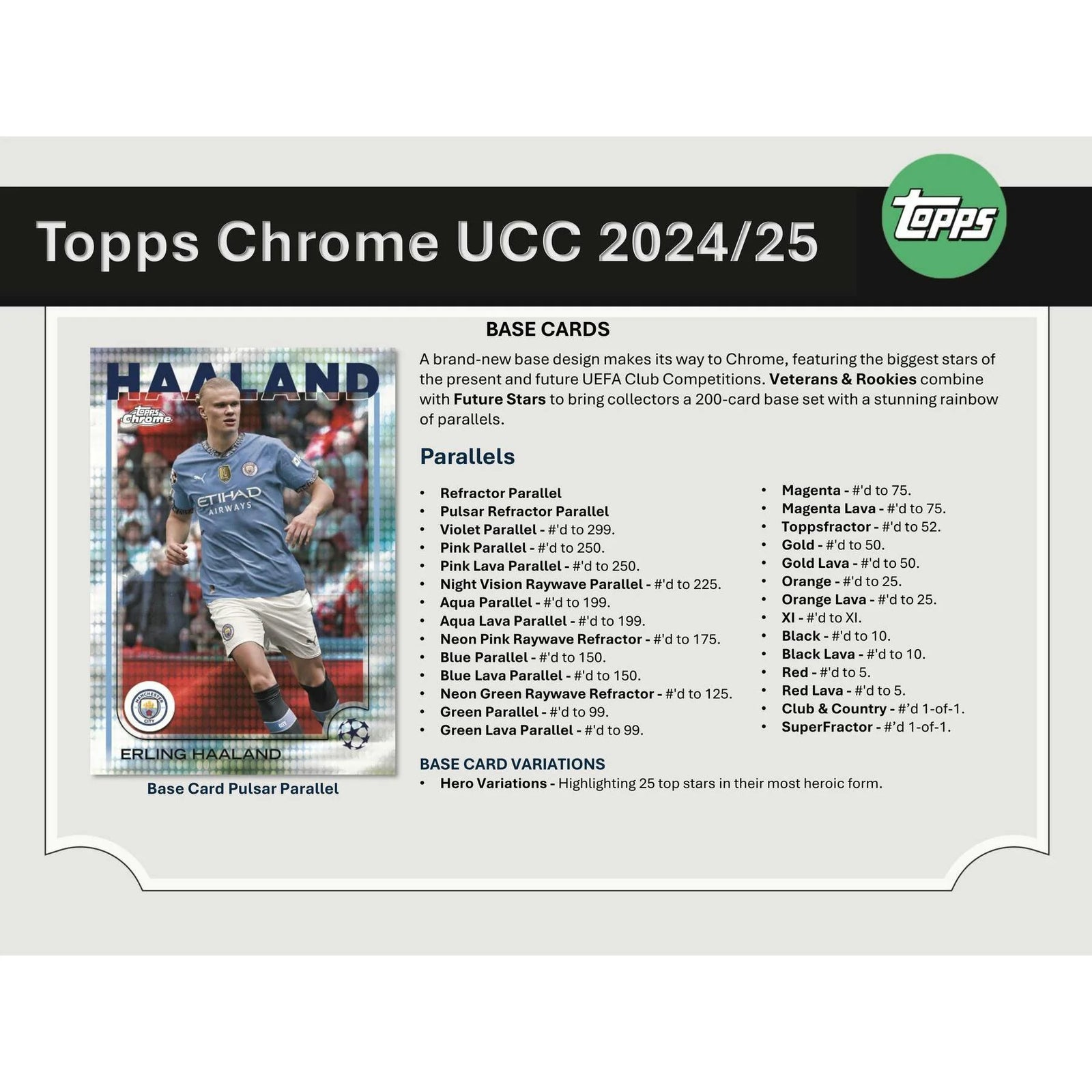 DRAFT - 2024/25 Topps Chrome UEFA Club Competitions Hobby Box