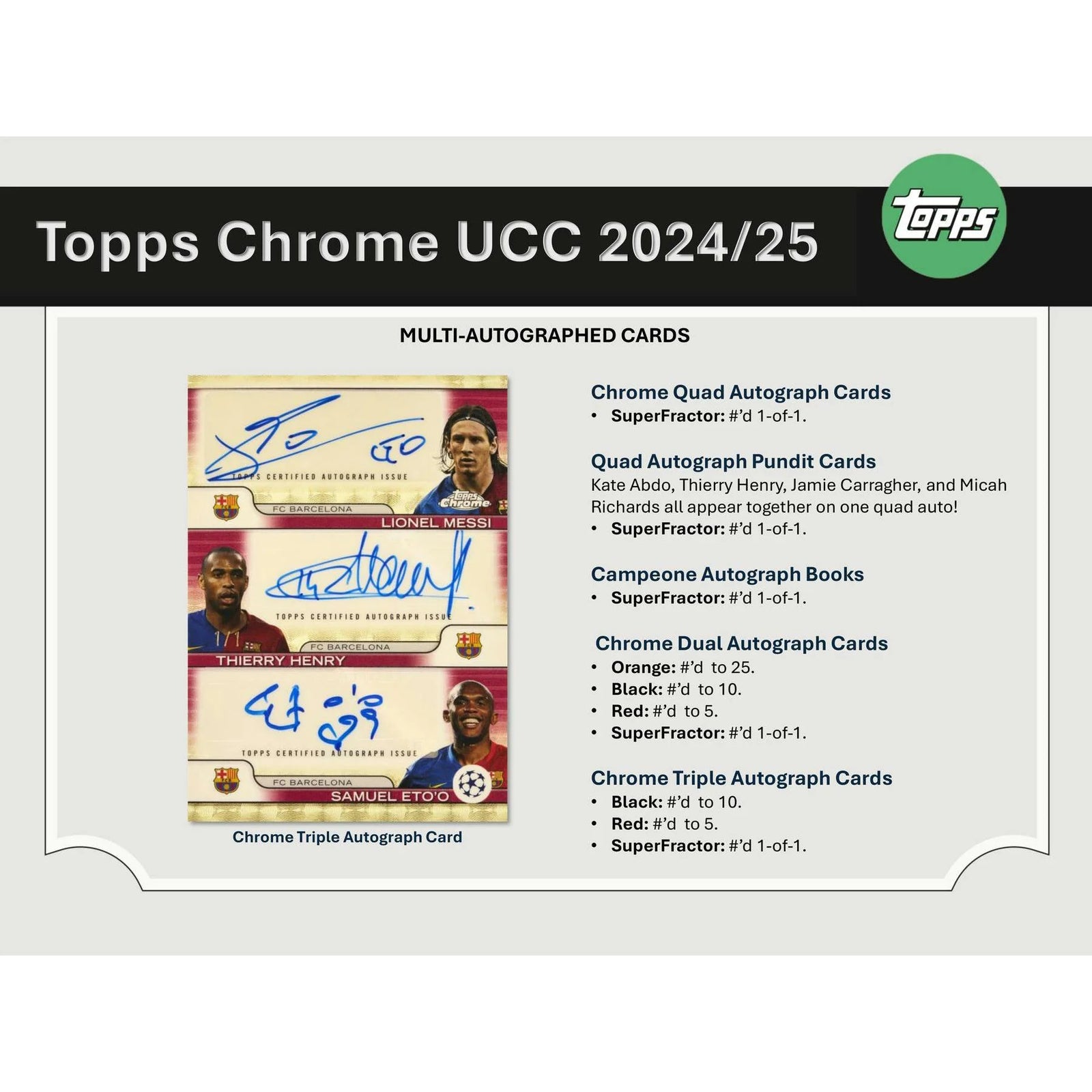 DRAFT - 2024/25 Topps Chrome UEFA Club Competitions Hobby Box