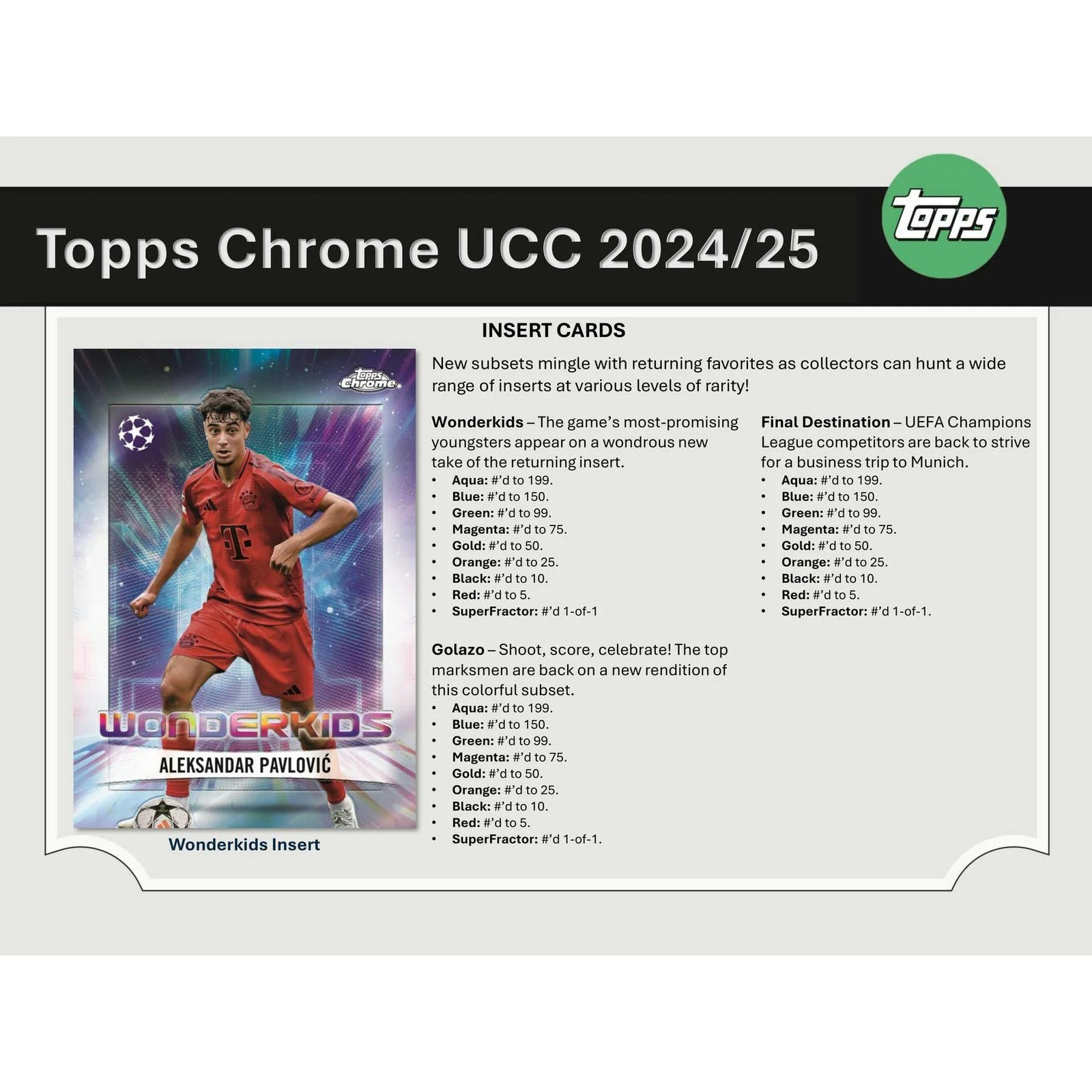 DRAFT - 2024/25 Topps Chrome UEFA Club Competitions Blaster Box