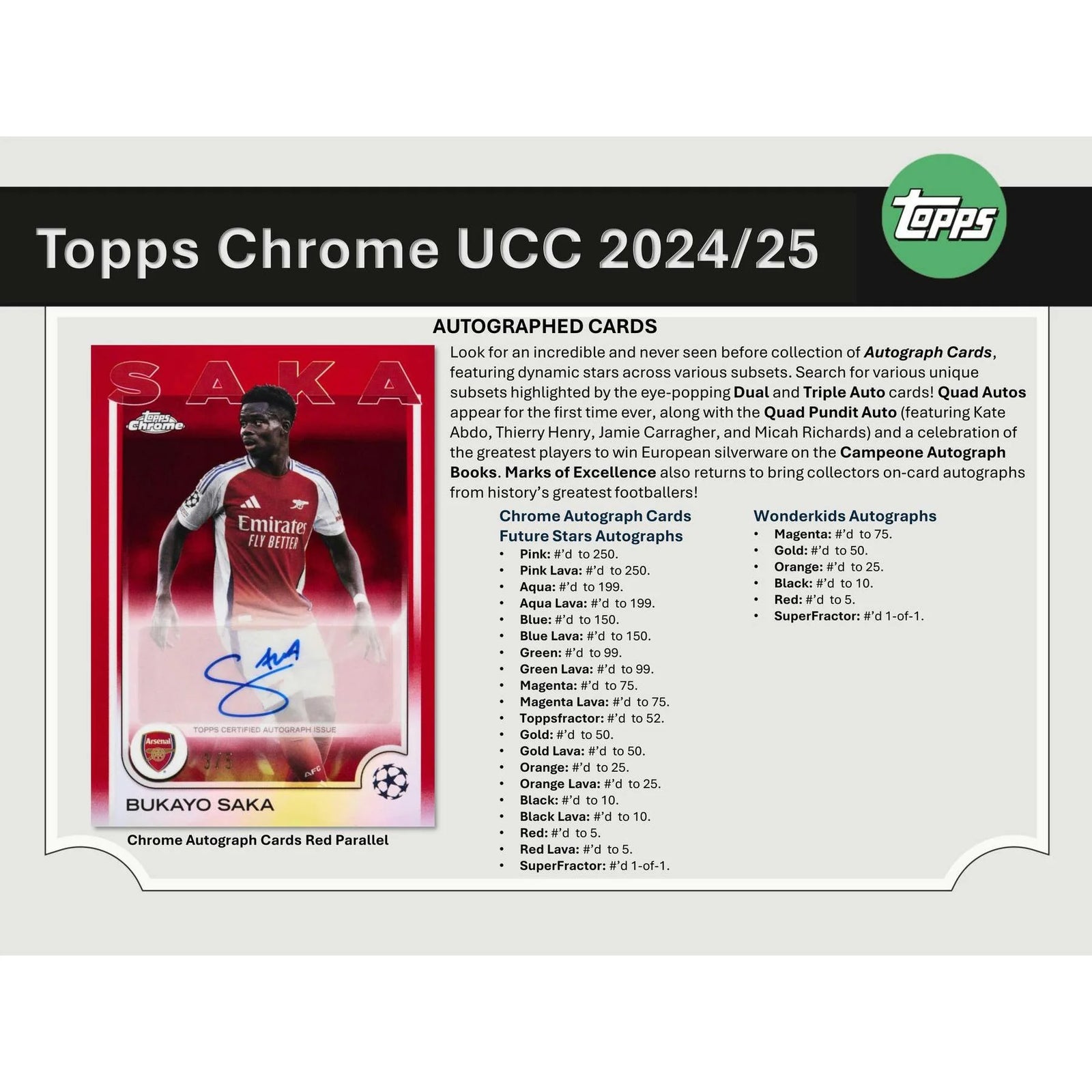 DRAFT - 2024/25 Topps Chrome UEFA Club Competitions Blaster Box