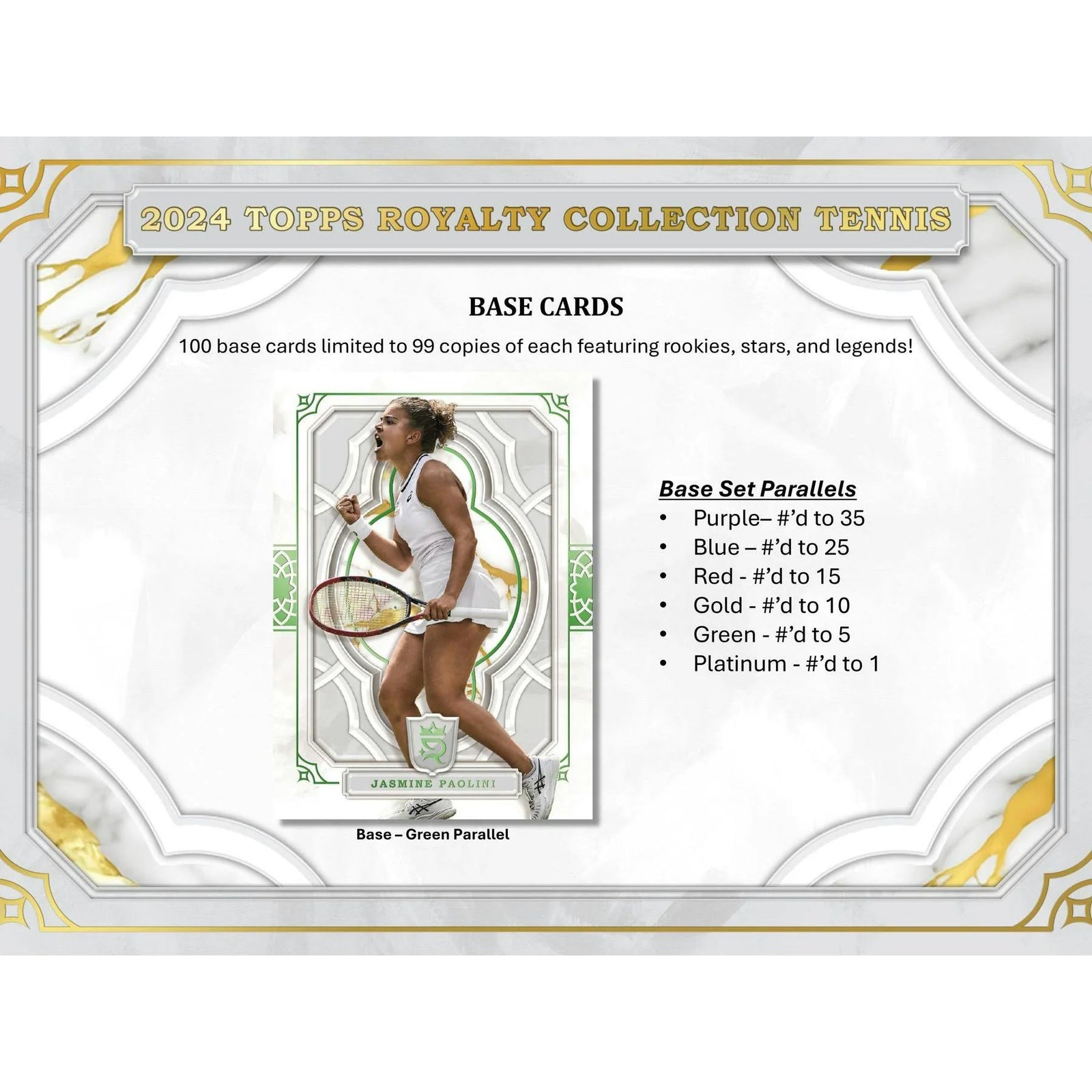 DRAFT - 2024 Topps Royalty Collection Tennis Hobby 4-Box Case