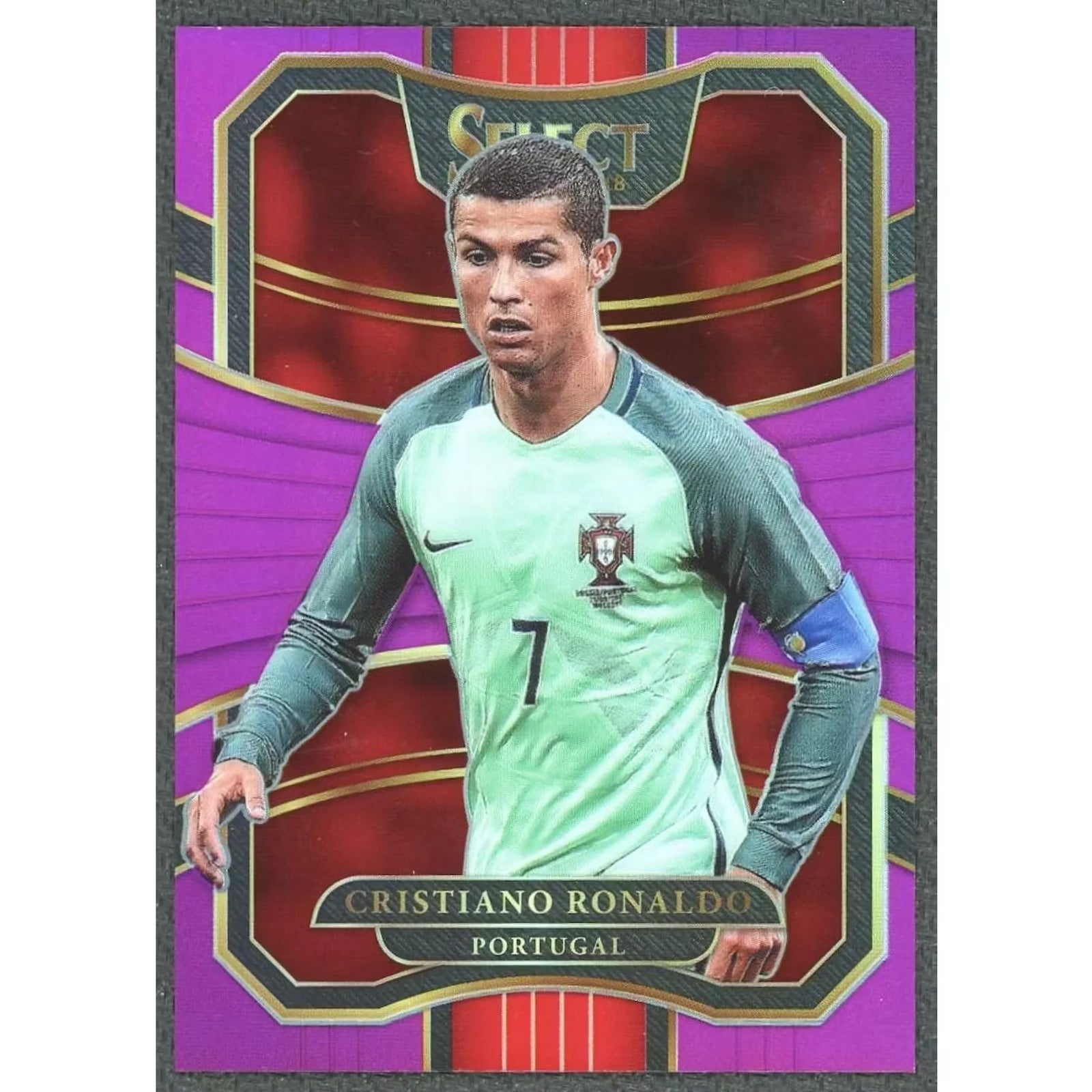 Cristiano Ronaldo 2017-18 Panini Select Purple Card | #33/125