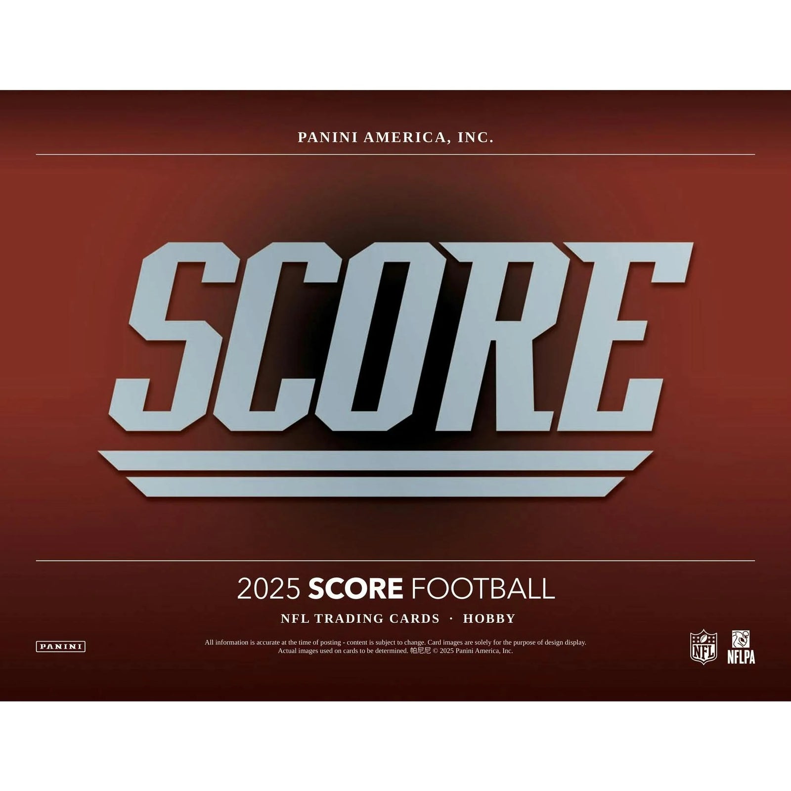 DRAFT - New 2025 Panini Score Football Hobby 12-Box Case