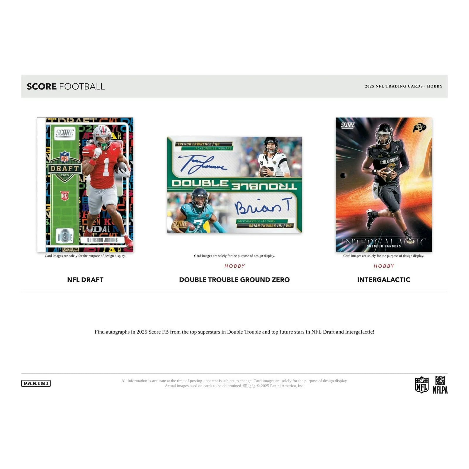 DRAFT - New 2025 Panini Score Football Hobby 12-Box Case