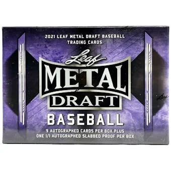 DRAFT - Just In 2021 Leaf Metal Draft Baseball Hobby Jumbo Box
