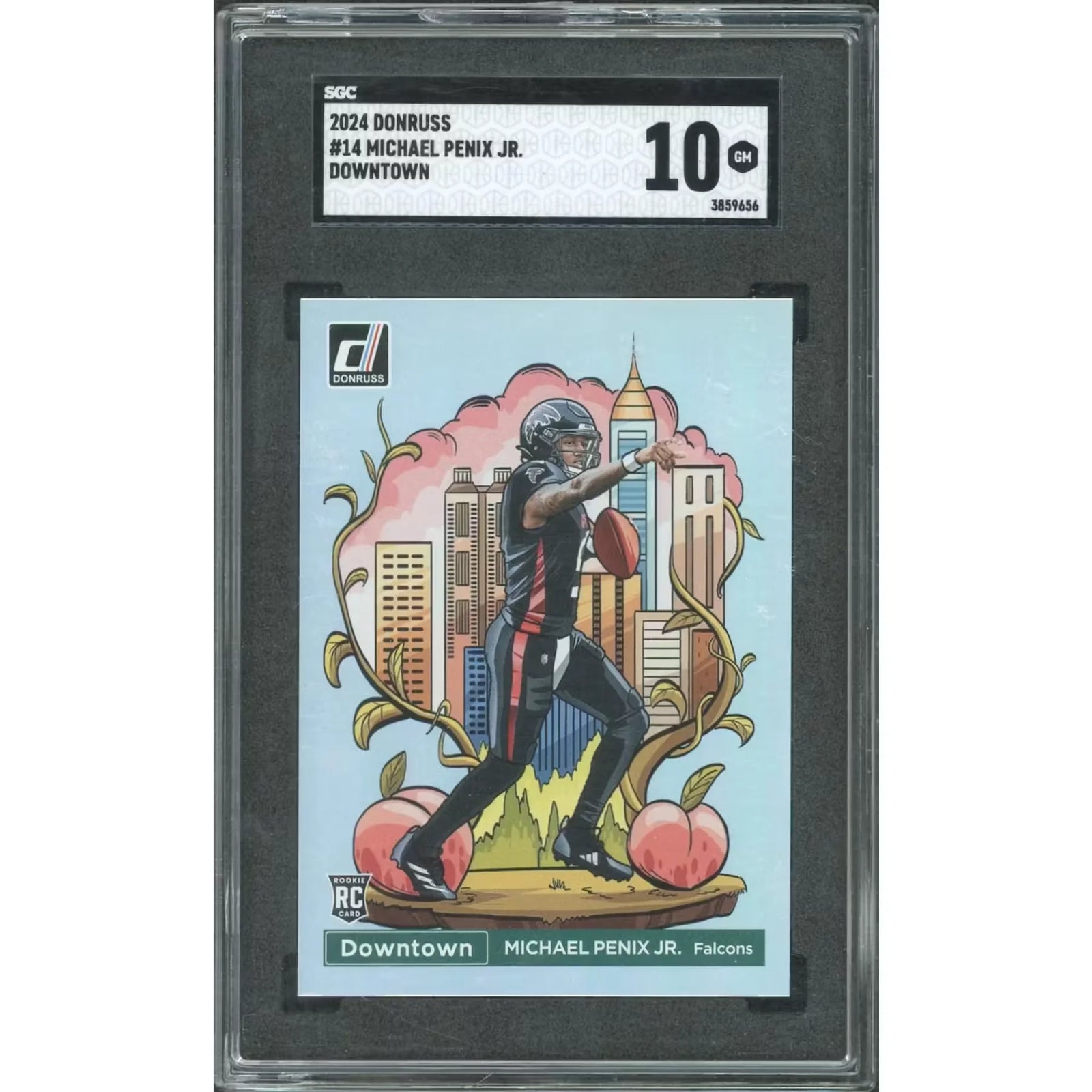 Michael Penix Jr. 2024 Panini Donruss Rookie Downtown | SGC 10