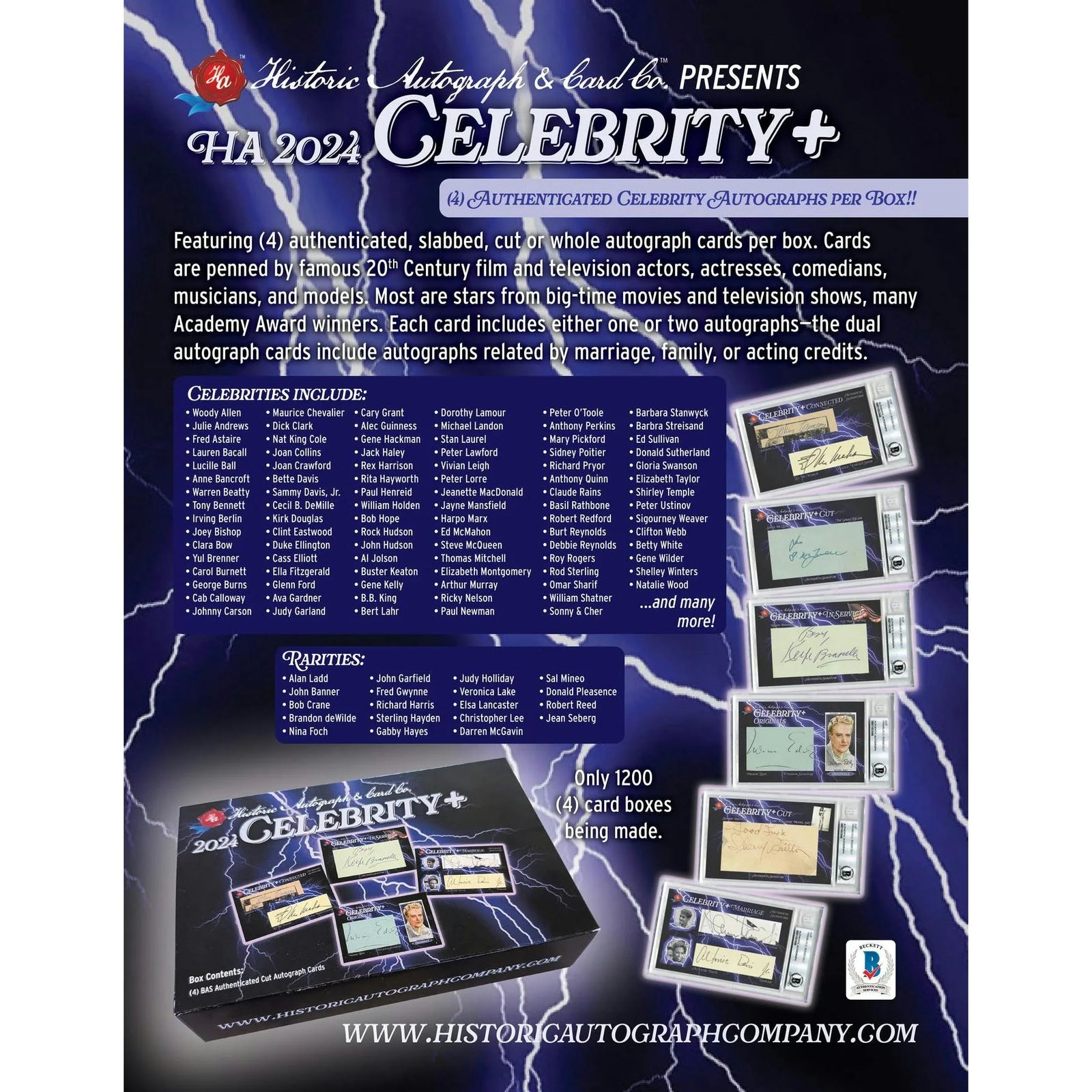 DRAFT - 2024 Historic Autographs Celebrity+ Hobby Box | Sealed
