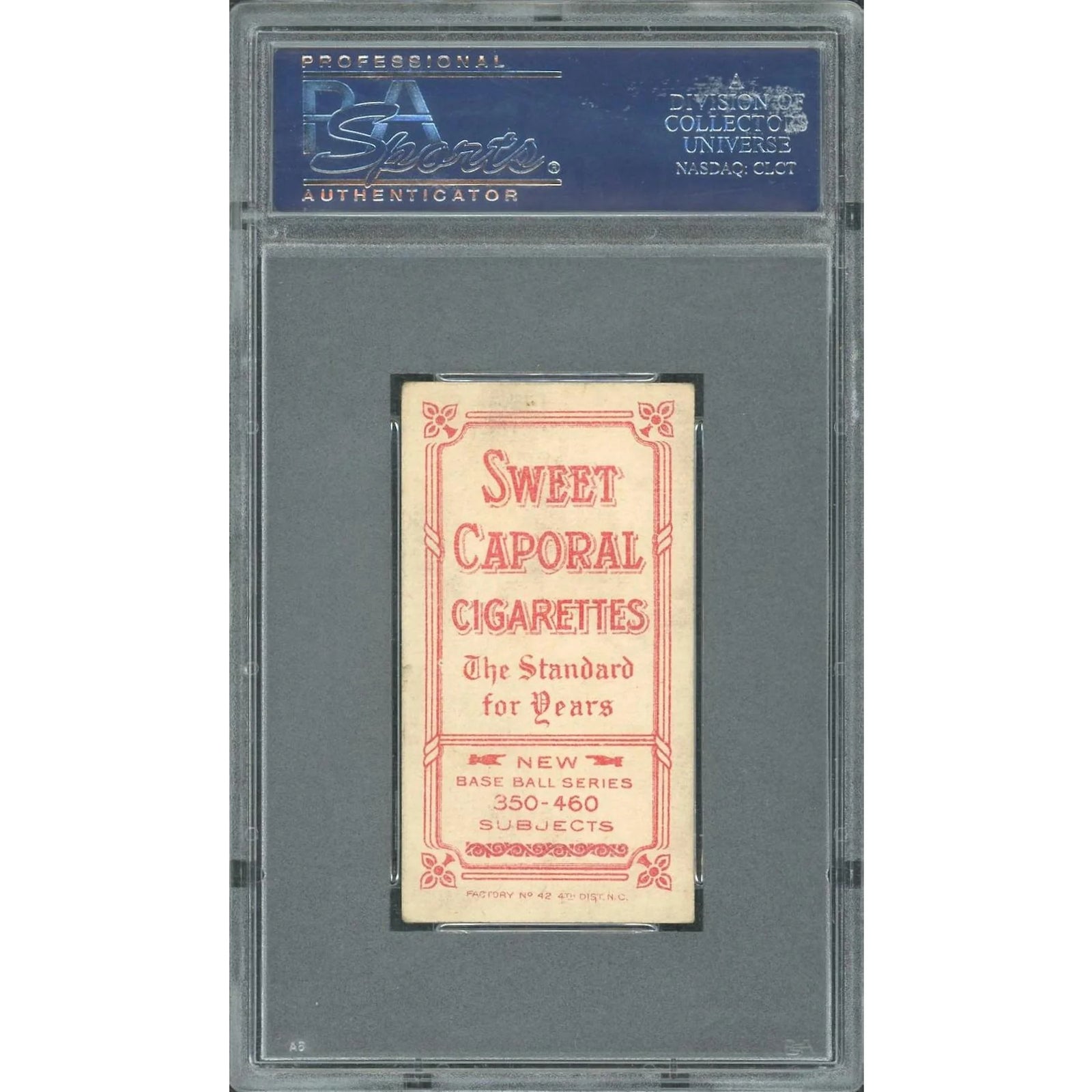 Hughie Jennings 1909-11 T206 Sweet Corporal Both Hands Showing | PSA 4.5