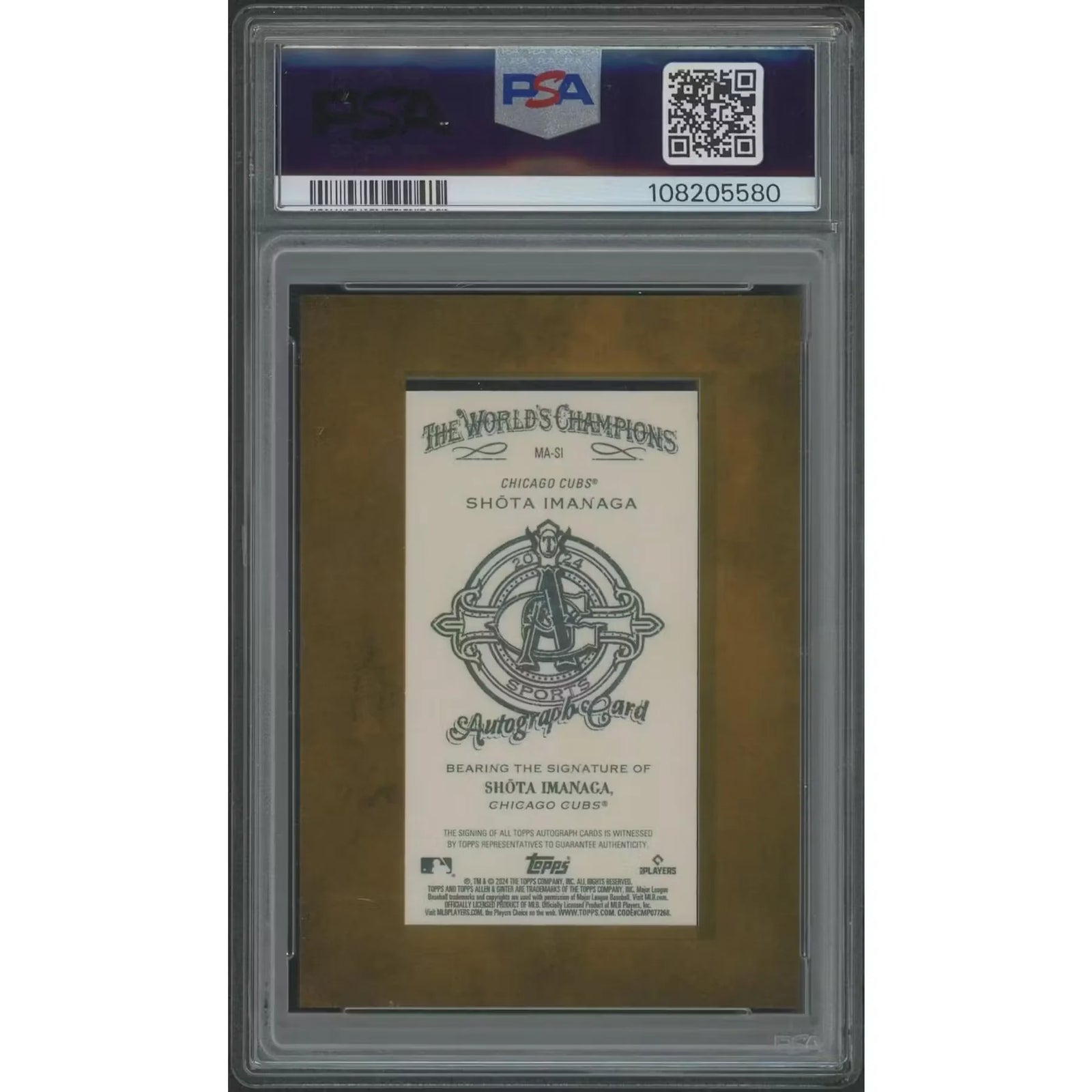 Shota Imanaga Signed 2024 Topps Allen & Ginter Mini | PSA 8 NM-MT #10