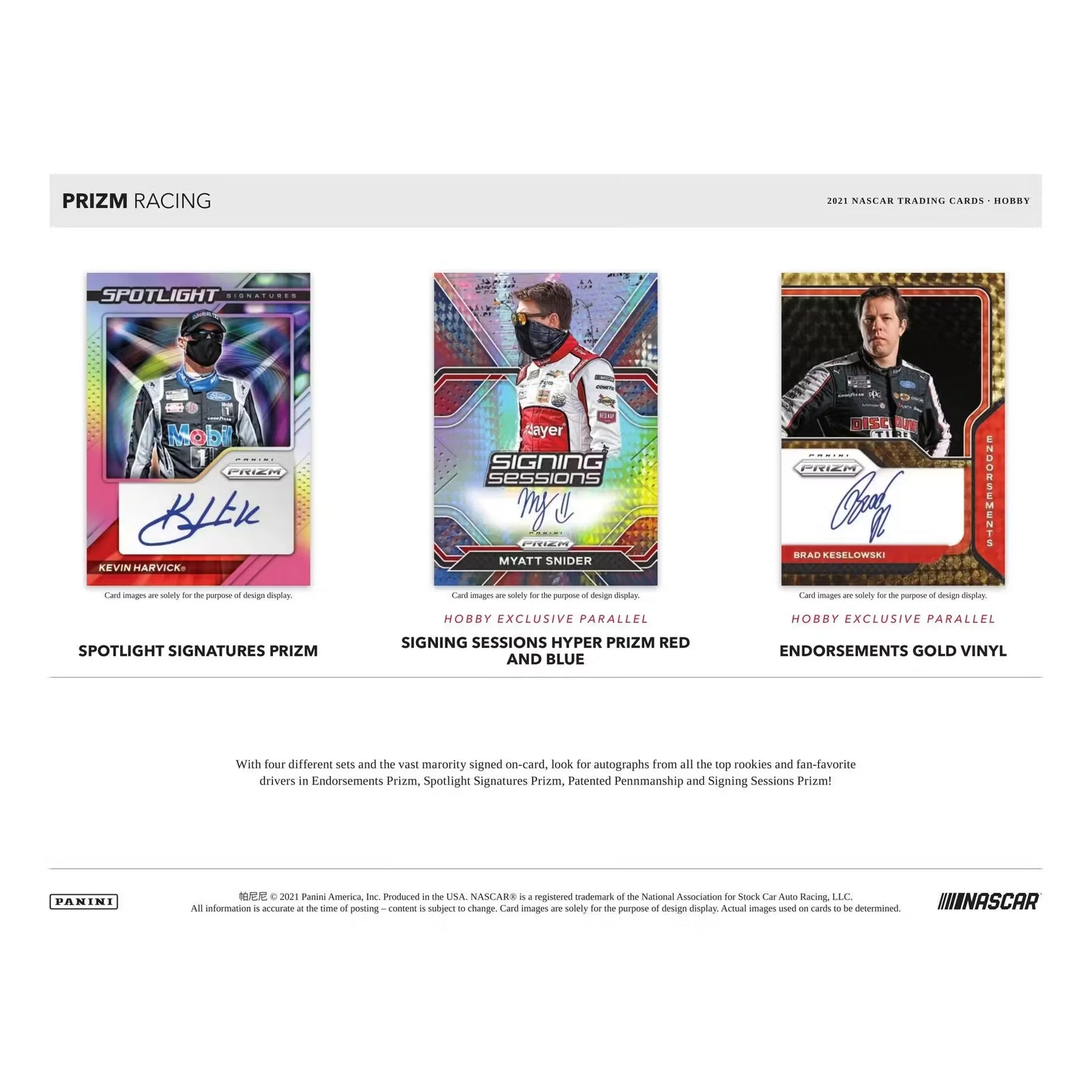2021 Panini Prizm Racing Hobby Box (Ships Sealed Only)