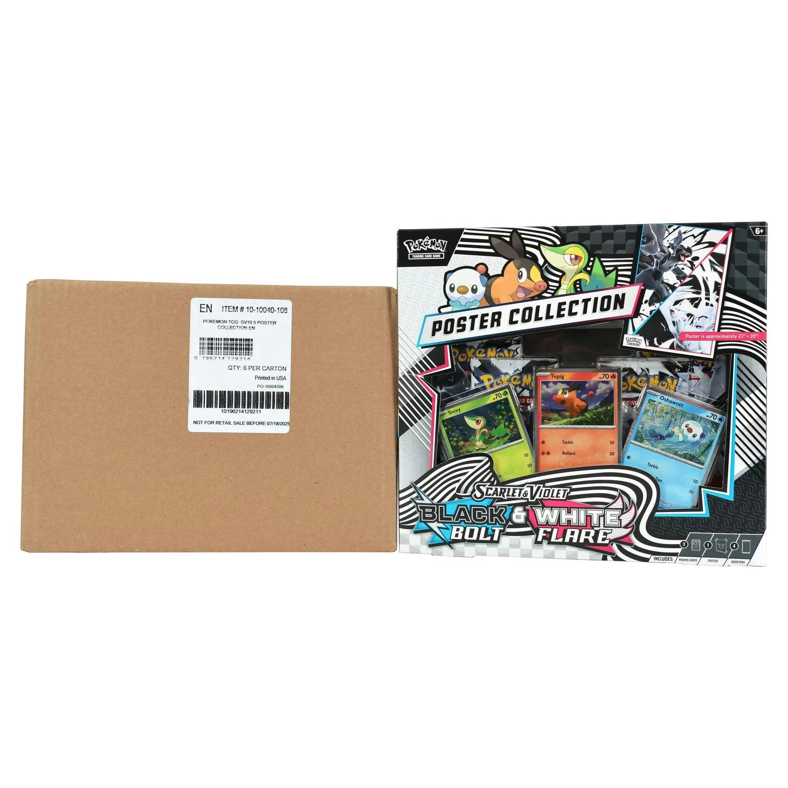 DRAFT - Pokemon Unova Poster Collection 6-Box Case | Black Bolt / White Flare