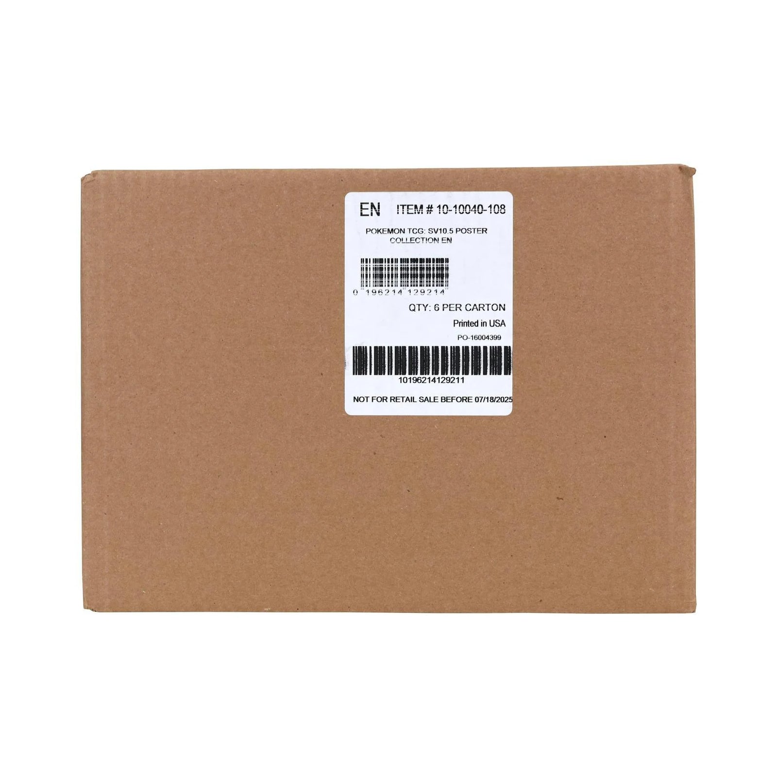 DRAFT - Pokemon Unova Poster Collection 6-Box Case | Black Bolt / White Flare