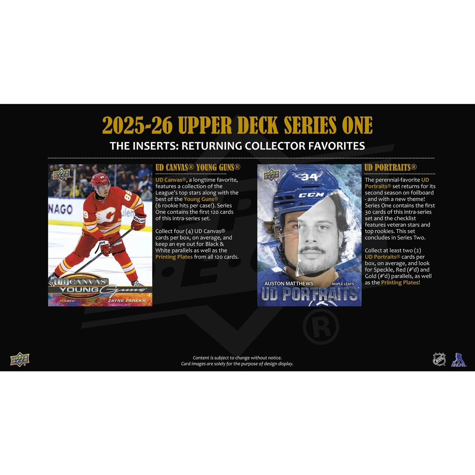 DRAFT - New 2025/26 Upper Deck Series 1 Hockey Hobby 12-Box Case