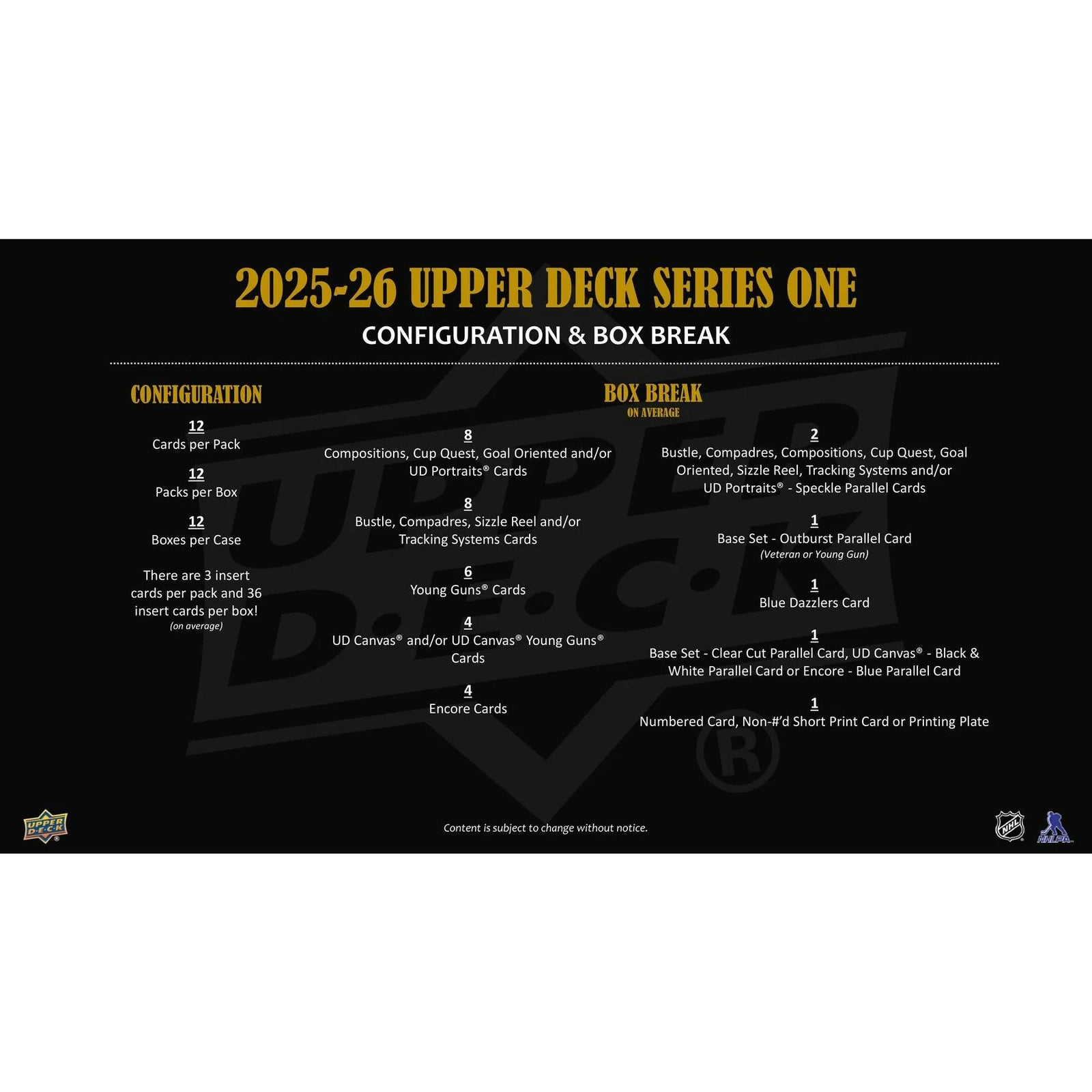 DRAFT - 2025-26 Upper Deck Series 1 Hockey Hobby Box | dacardworld:BV6J0WJ402