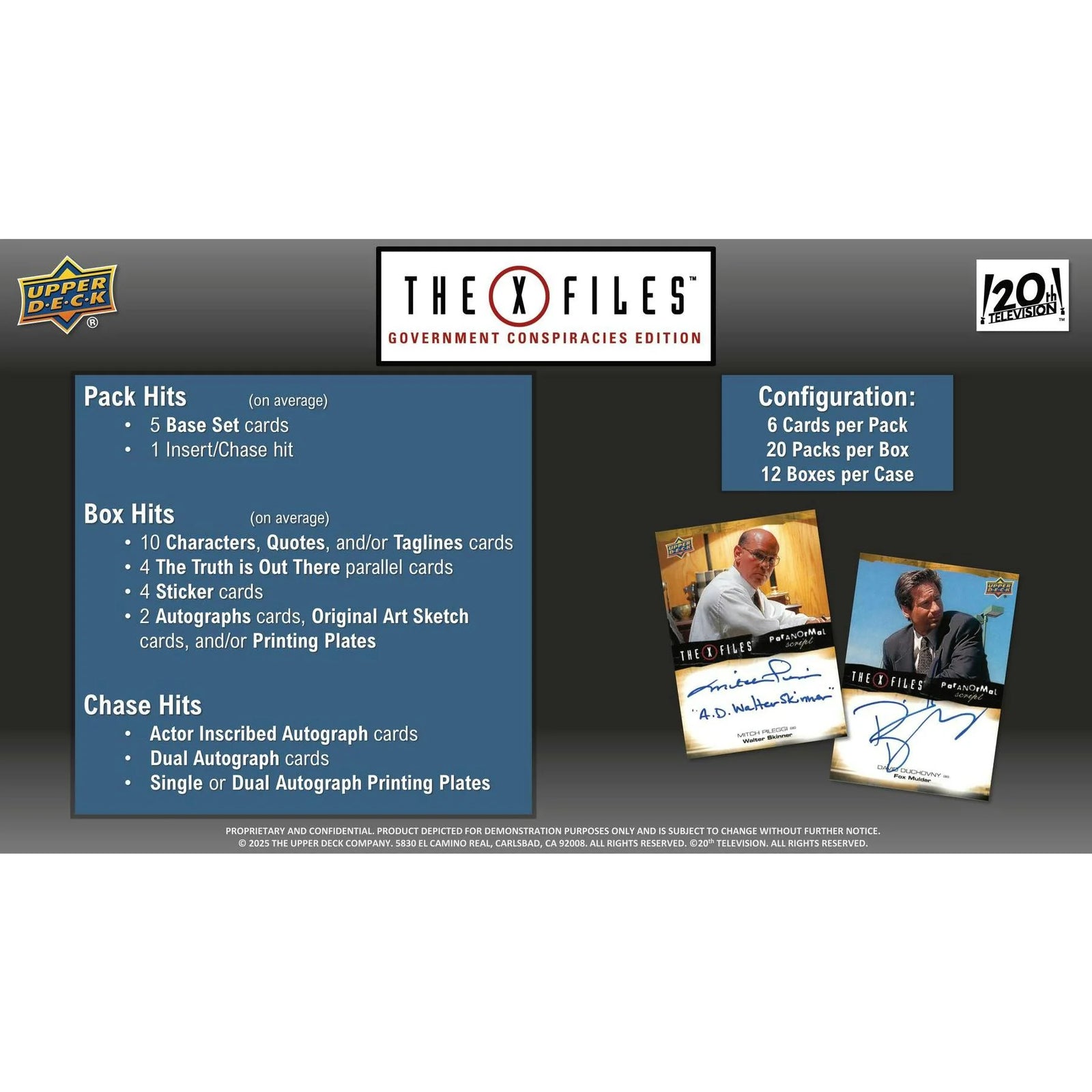 DRAFT - Upper Deck The X-Files Government Conspiracies Edition Hobby 12-Box Case | 2025