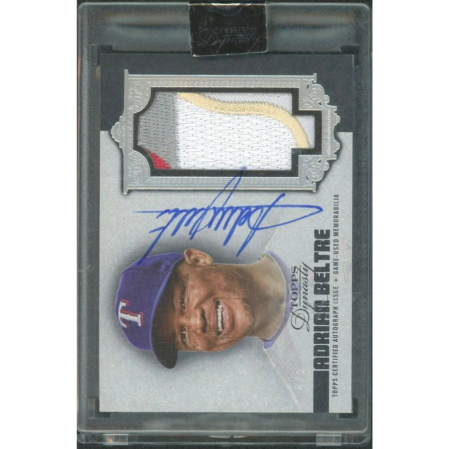 Adrian Beltre Signed Patch Card | 2019 Topps Dynasty Auto 4/5
