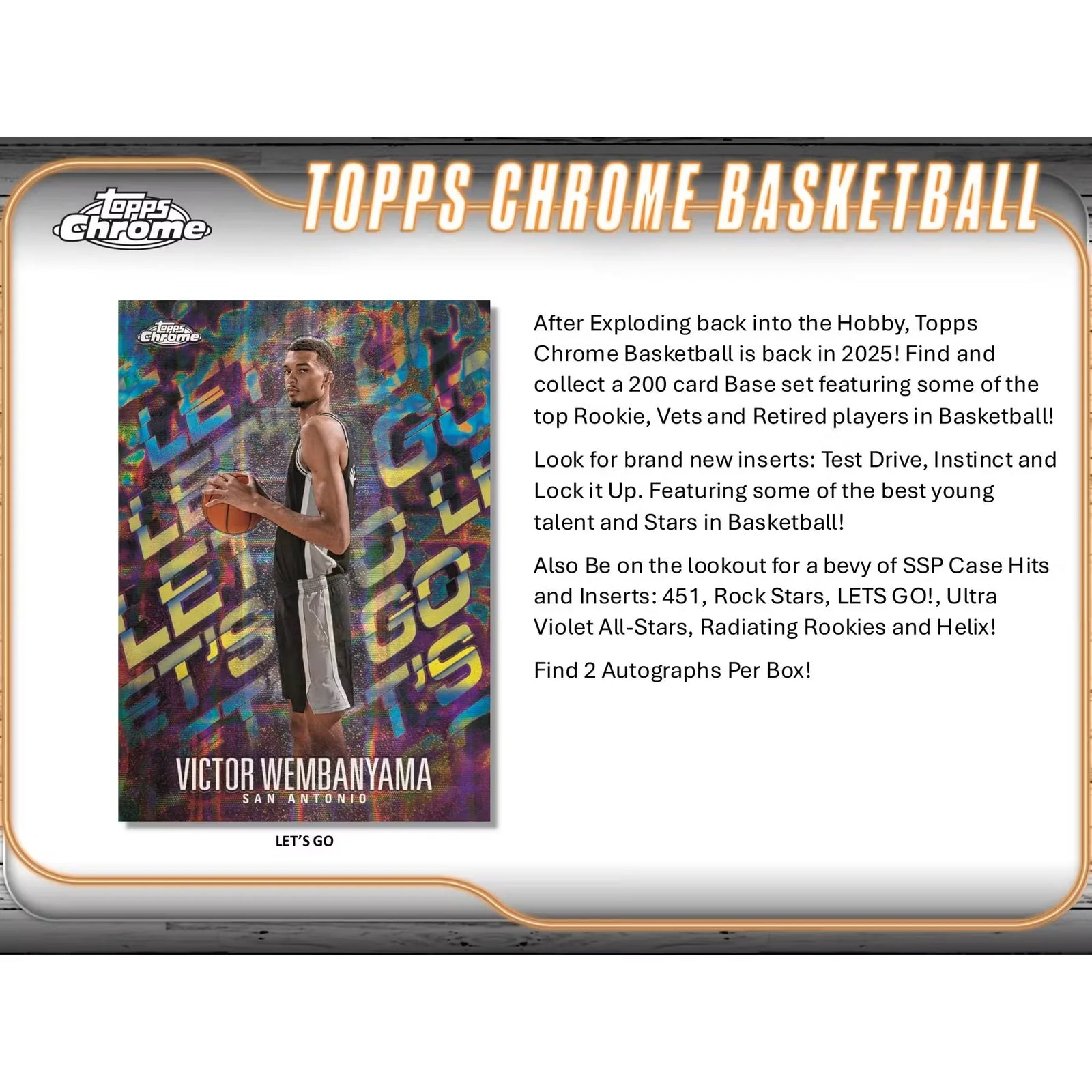 2024-25 Topps Chrome Basketball Hobby Box