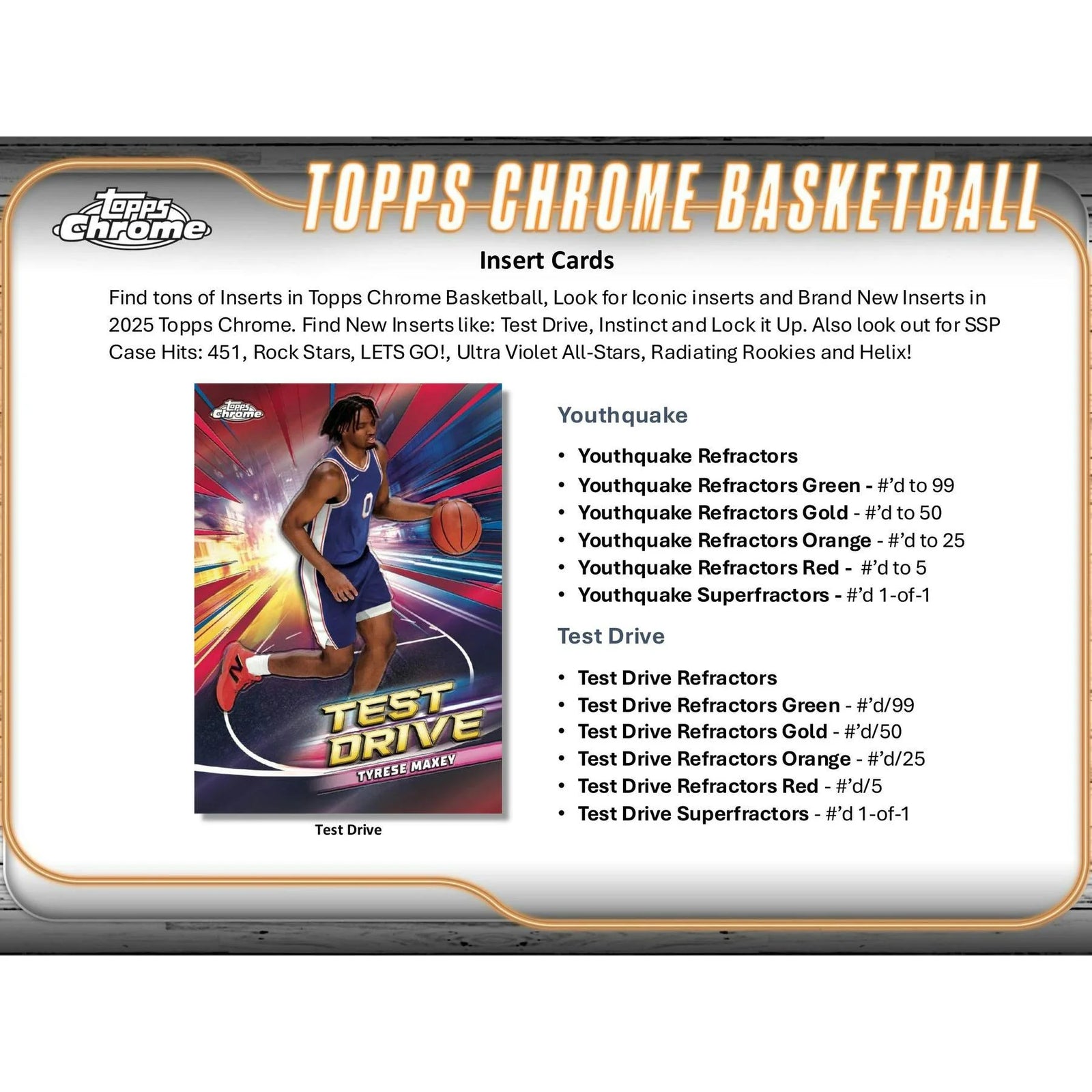 2024-25 Topps Chrome Basketball Hobby Box