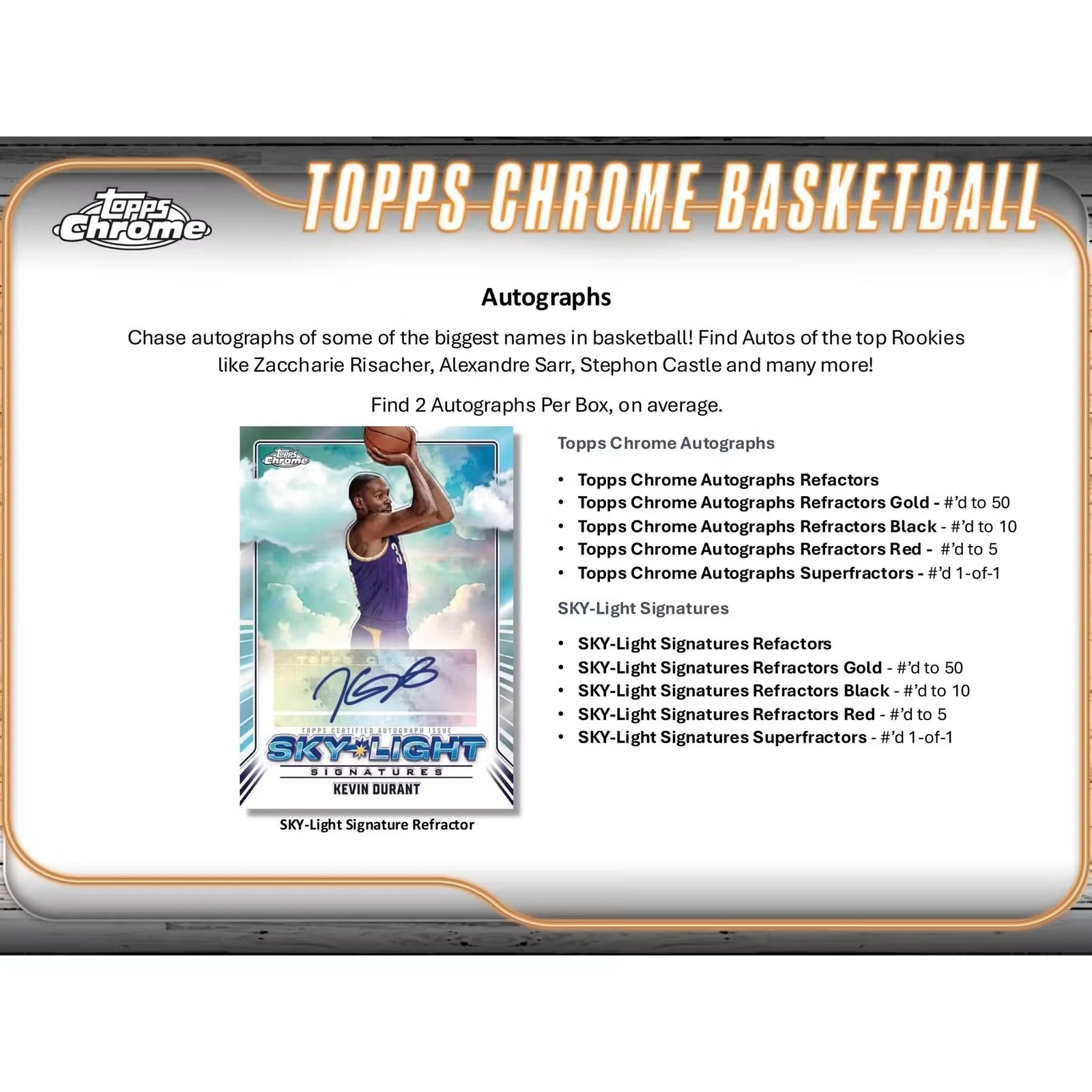 2024-25 Topps Chrome Basketball Hobby Box