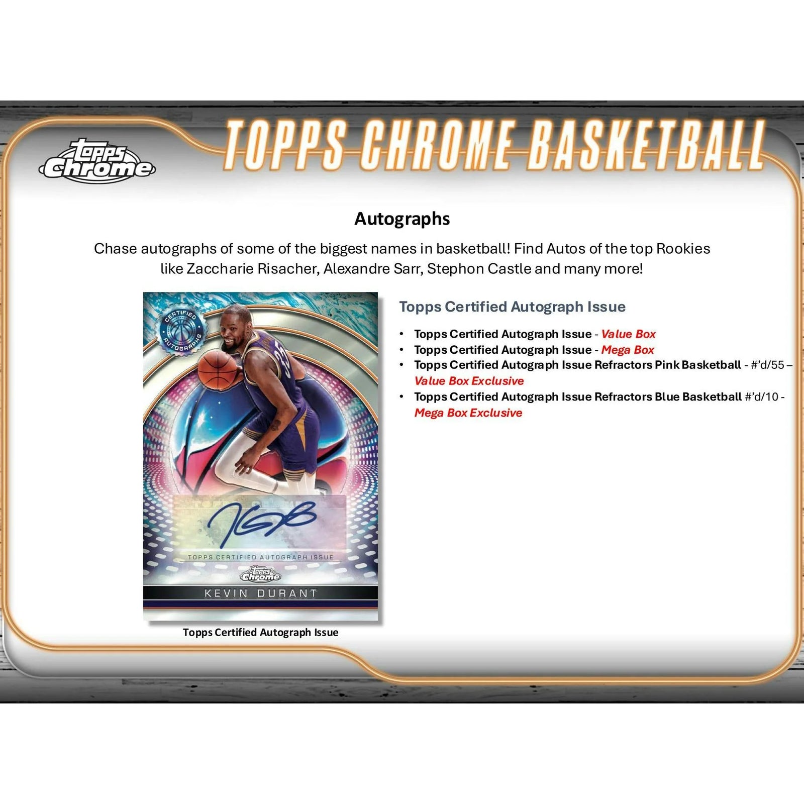 DRAFT - 2024/25 Topps Chrome Basketball Blaster Box