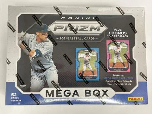 DRAFT - Just In 2021 Panini Prizm Baseball Mega 52-Card Box (Carolina Blue and Pink Prizms!)