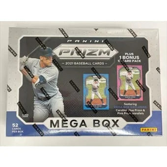 DRAFT - Just In 2021 Panini Prizm Baseball Mega 52-Card Box (Carolina Blue and Pink Prizms!)