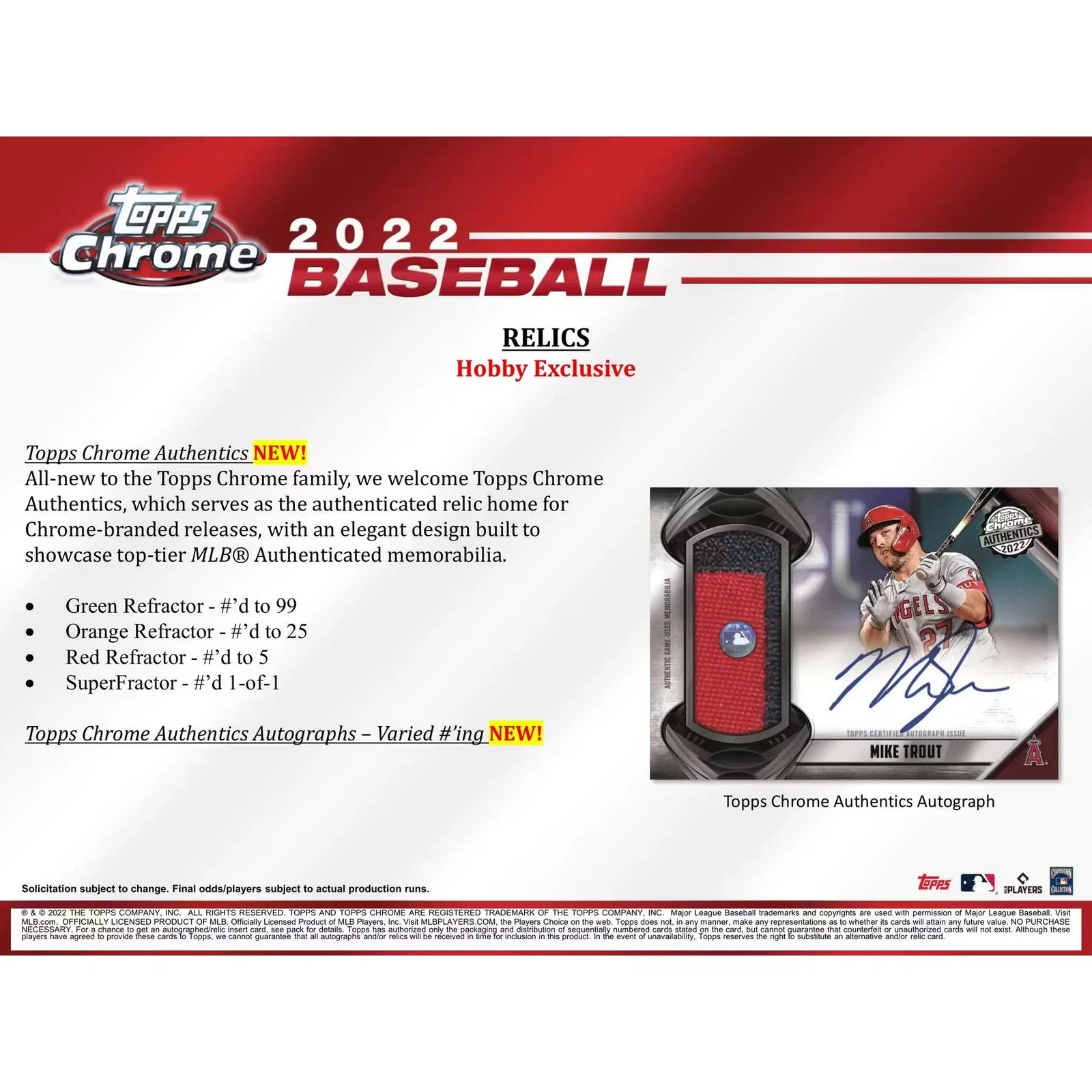 2022 Topps Chrome Baseball Hobby Jumbo 8 Box Case