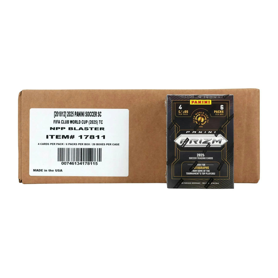 DRAFT - Just In 2025 Panini Prizm FIFA Club World Cup Soccer Blaster 20-Box Case